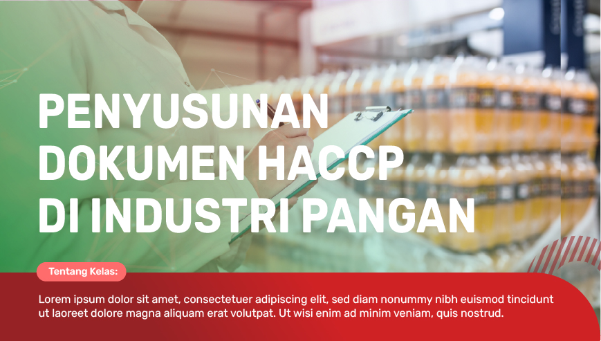 Penyusunan Dokumen HACCP di Industri Pangan